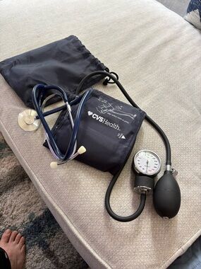 CVS Health Men's Navy Travel Toiletry & Monitoring Pouch